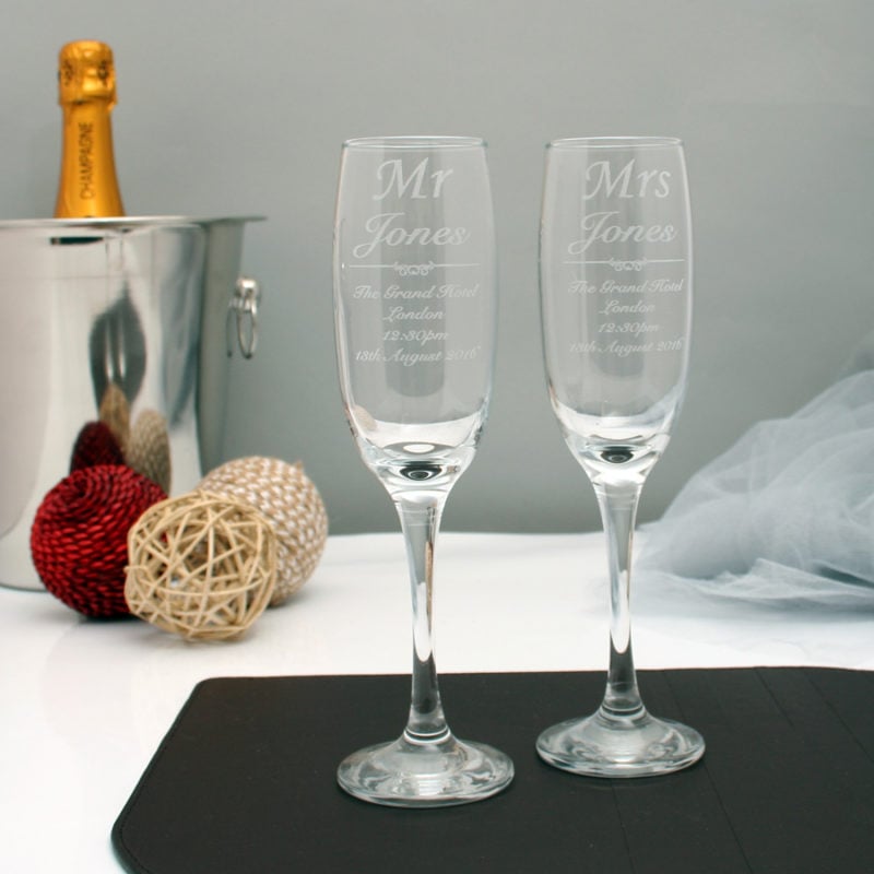 Personalised Champagne Flutes