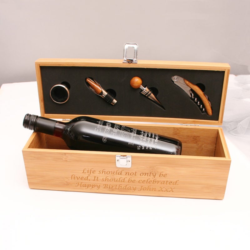 Personalised Wooden Wine Box
