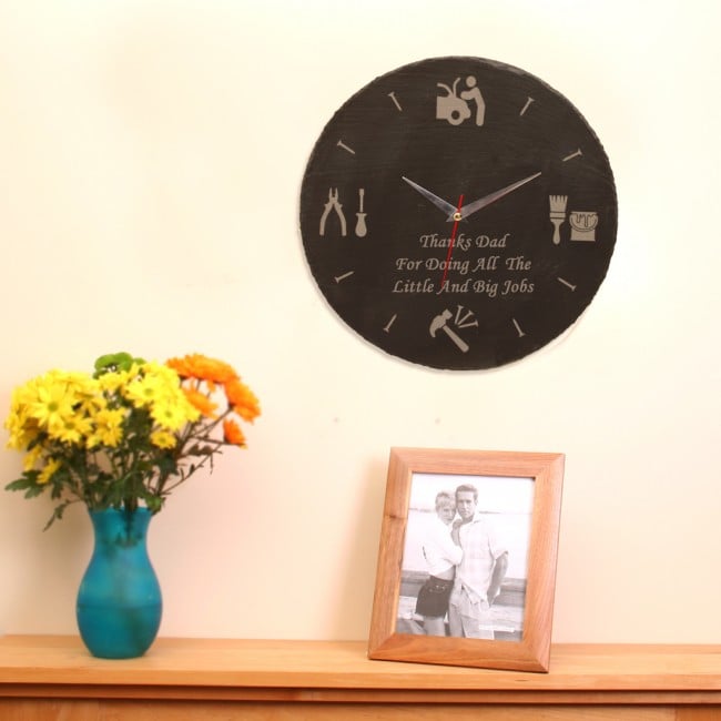 Personalised Slate Clock with D.I.Y Design