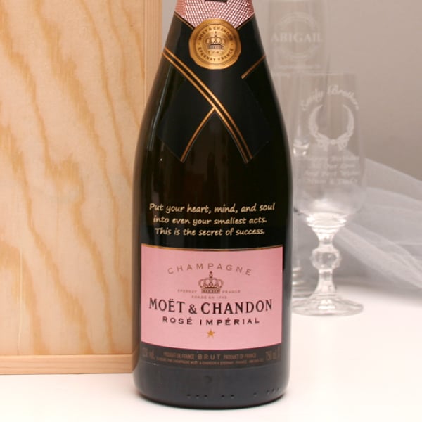 Personalised Pink Moet