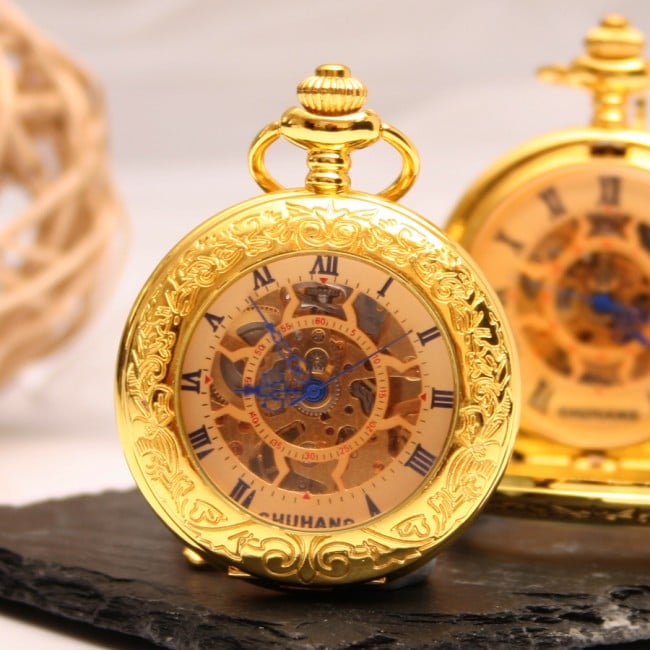 Personalised Gold Pocket Watch