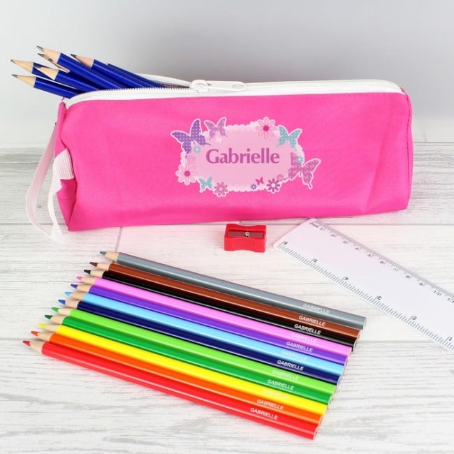 Personalised Pencil Case and Pencils