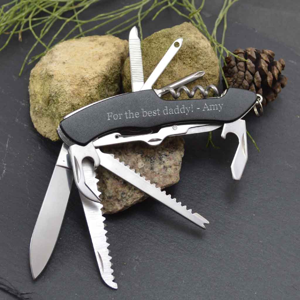 Fathers Day Gifts Personalised Multi Tool Penknife