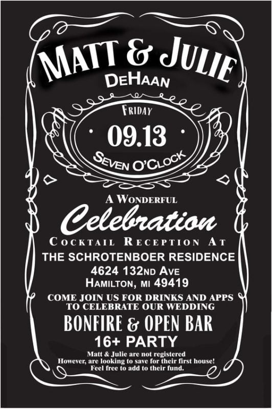 JD Label Style Invitations