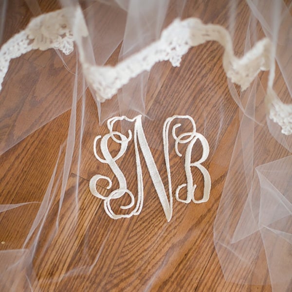 Monogrammed Veil