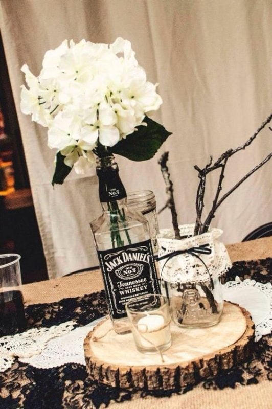 Whisky Bottle Centrepieces