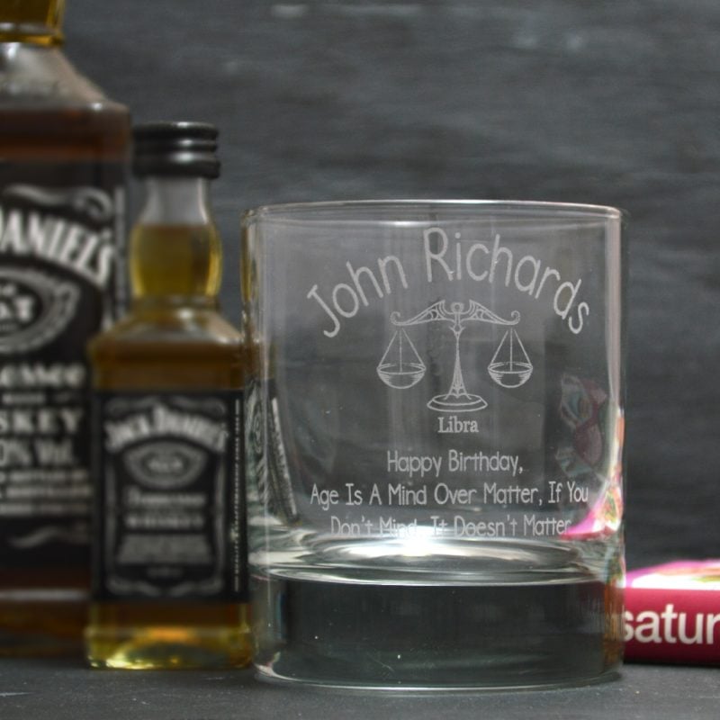 Personalised Zodiac Whisky Glass