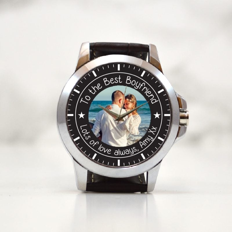 Personalised Photo Dial Wrist Watch for Boyfriend