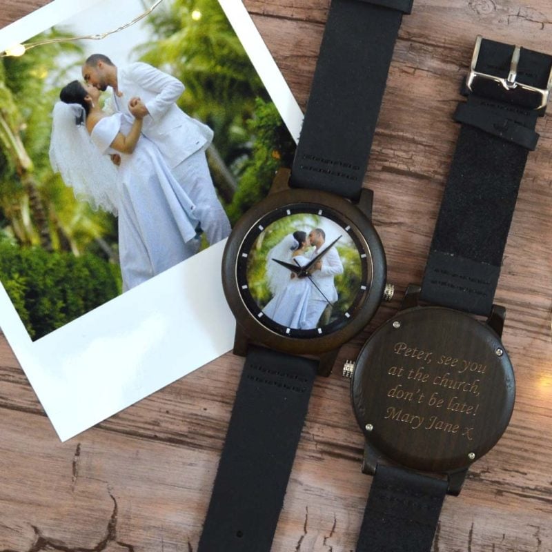 Wooden Personalised Photo Wrist Watch
