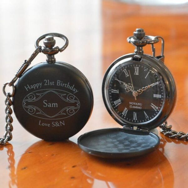 Ebony engraved watch sales