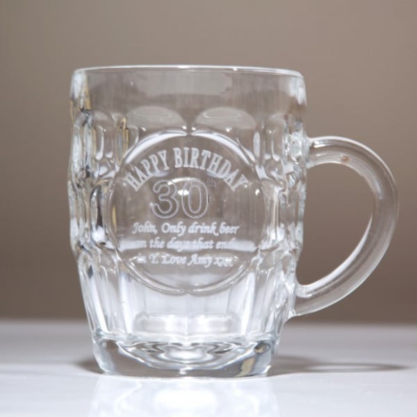 30th personalised tankard