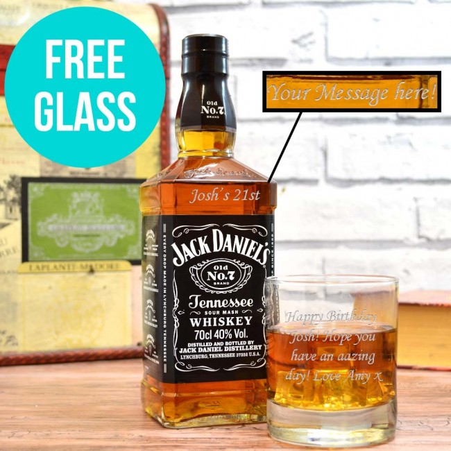 Engraved Jack Daniels Gift With A free