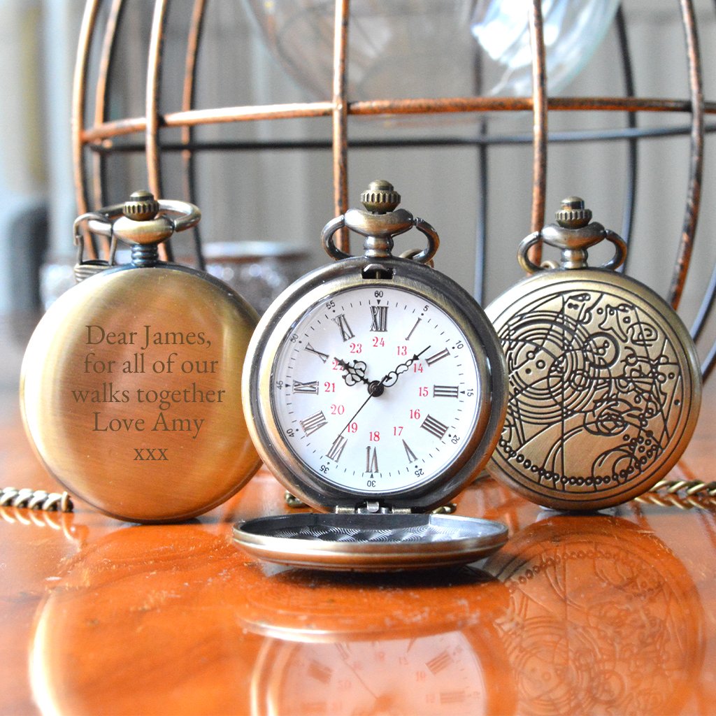 Engraved pocket watch sale
