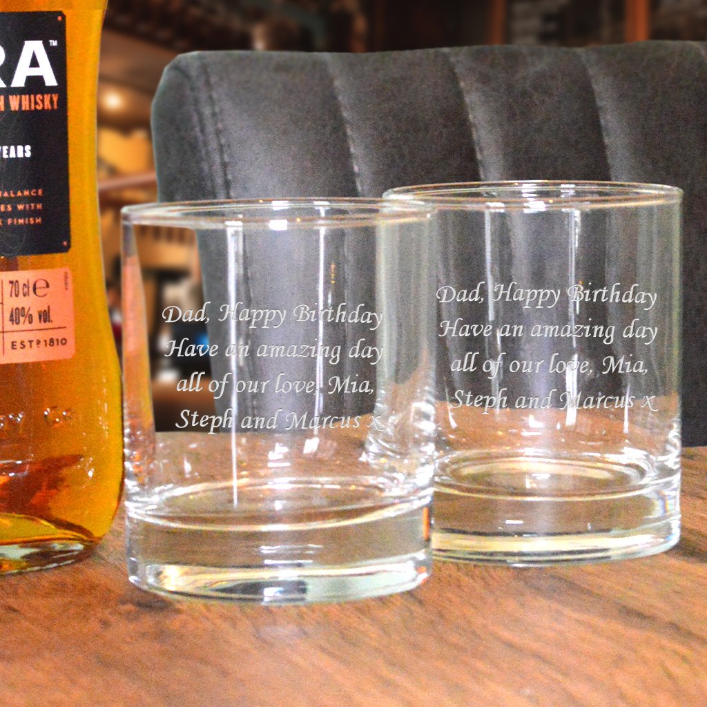Isle of Jura Whisky with Personalised Glass Set