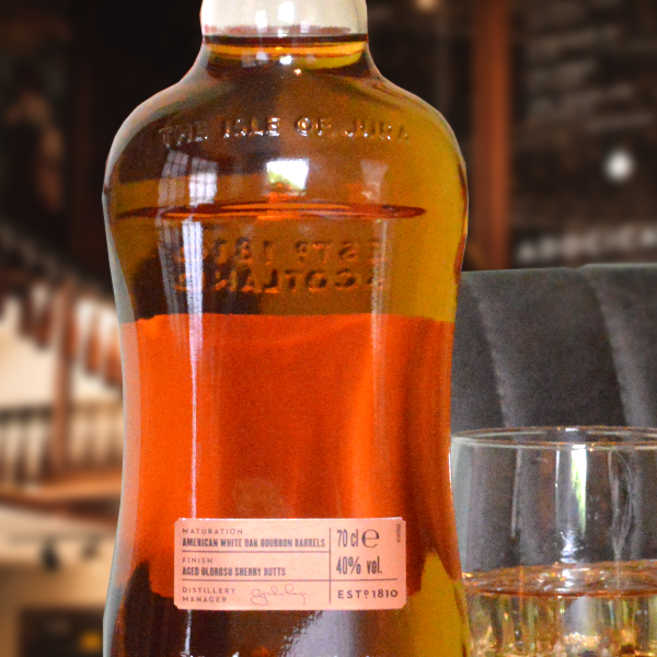 Engraved Single Malt Isle of Jura Whisky With Free Glass