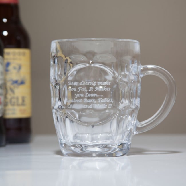 Personalised Glass Tankard in Traditional Stein Style In Box