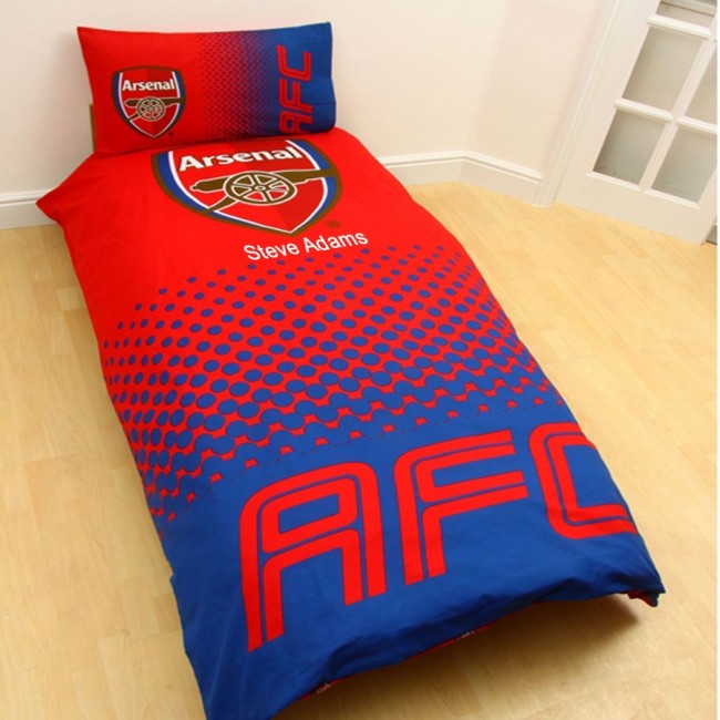 Personalised Arsenal Duvet Cover Set Fade Design Giftsonline4u