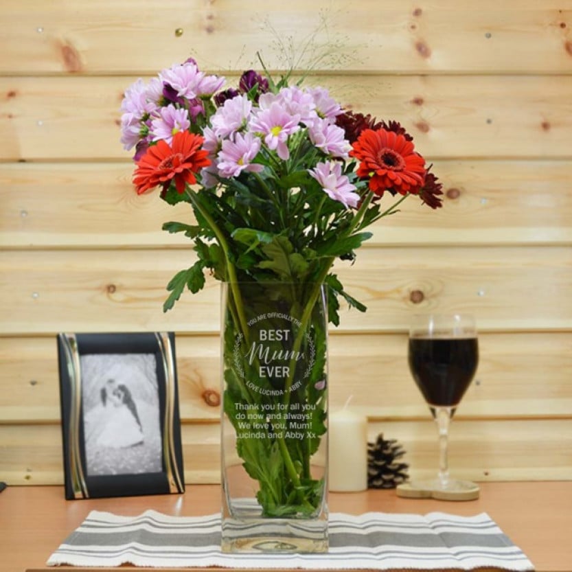 Personalised Vase Gifts Engraved Flower Vase Gift Ideas