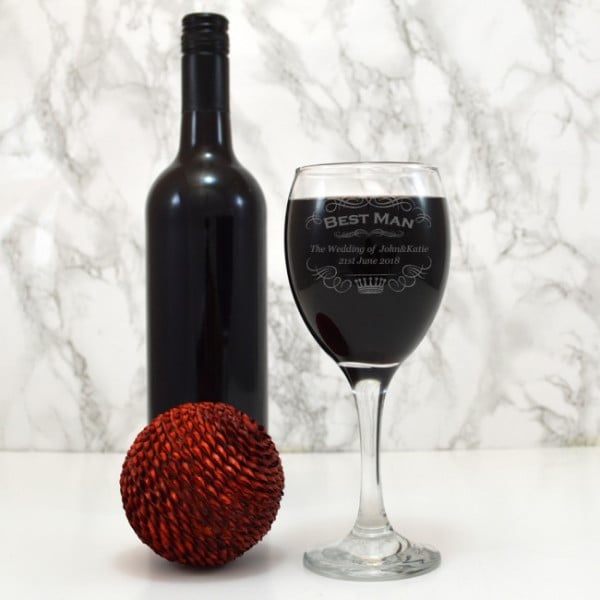 best man wine glass