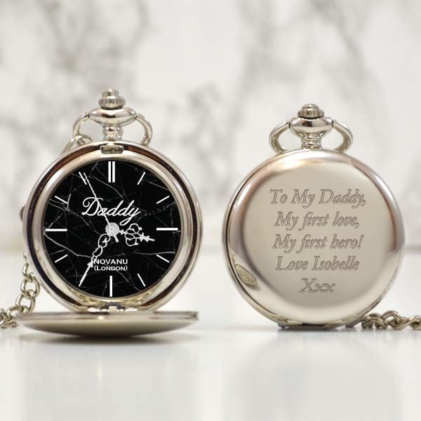 black marble daddy pocket watch