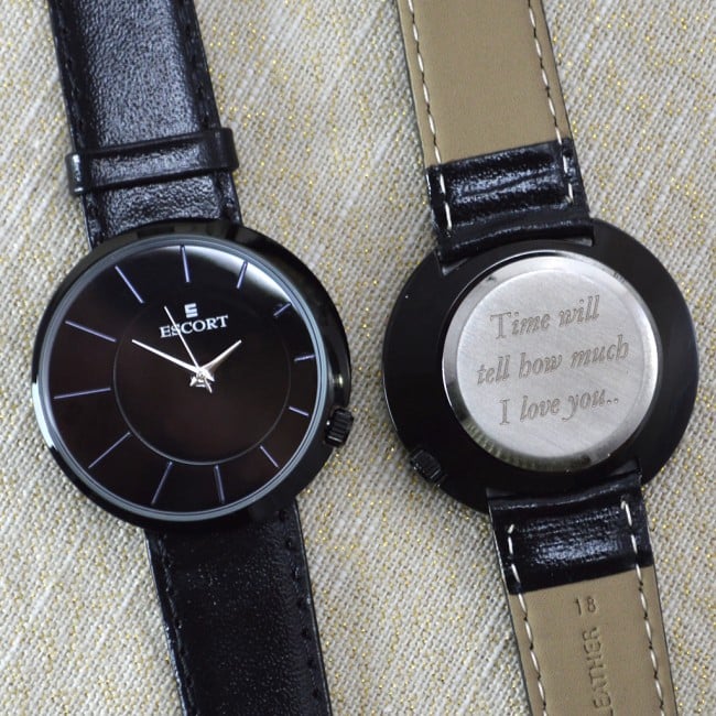 Engraved Ladies Wrist Watch Offset Dial at GiftsOnline4U