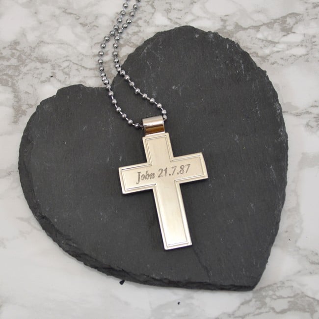 Personalised Cross Necklace at GiftsOnline4U