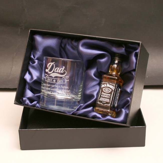 Personalised Glass and Spirit Gift Set