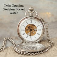 engraved father of the bride pocket watch twin opening skeleton 1 1