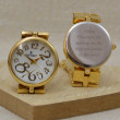 Gold Personalised Ladies Wrist Watch
