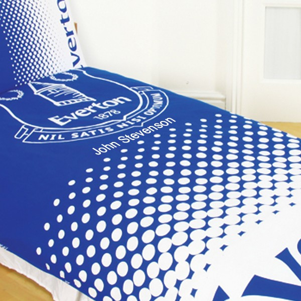 Personalised Everton Single Duvet Cover With Pillow Case