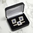 family crest cufflinks with tie clip 1