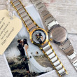 Silver and Gold Personalised Photo Wrist Watch