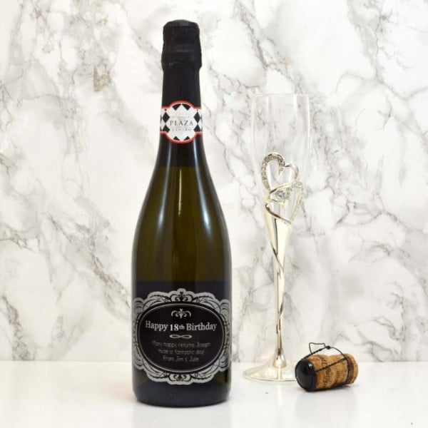 happy 18th prosecco label