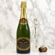 happy 21st champagne label