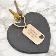 heart tag keyring