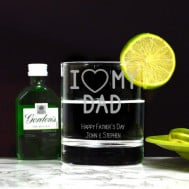 i heart my dad gin tumbler