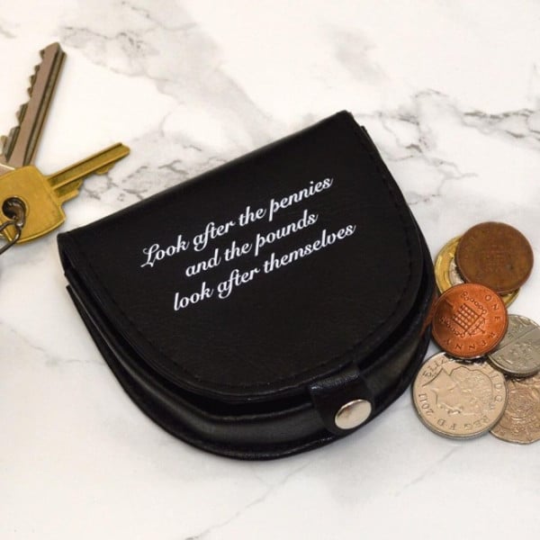 Personalised leather coin purse outlet