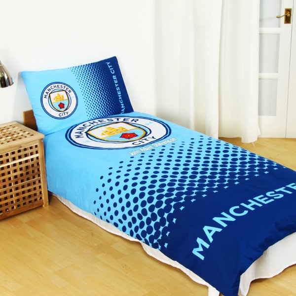 Personalised Manchester City Single Duvet Cover With Pillow Case