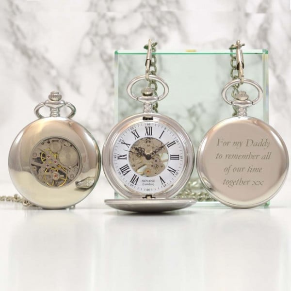 Fathers Day Gifts Personalised Mechanical Pocket Watch