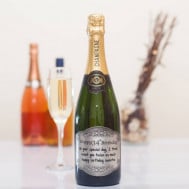 original personalised birthday champagne with pewter label