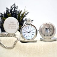 original personalised quartz pocket watch ornate design