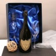 Dom Perignon Champagne with Engraved Flutes in Presentation Box