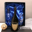 Engraved Dom Perignon Gift Set with Champagne Flutes