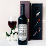 personalised any age birthday pewter wine 2