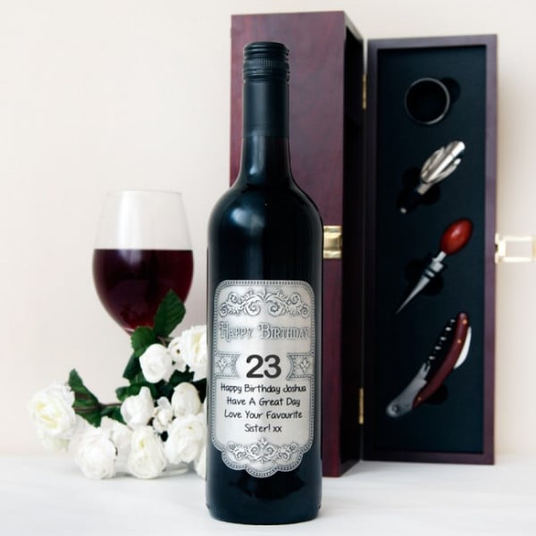 personalised birthday wine  1