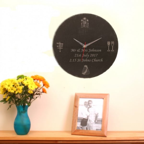 personalised wedding clock1