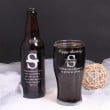 pint glass monogramed 9