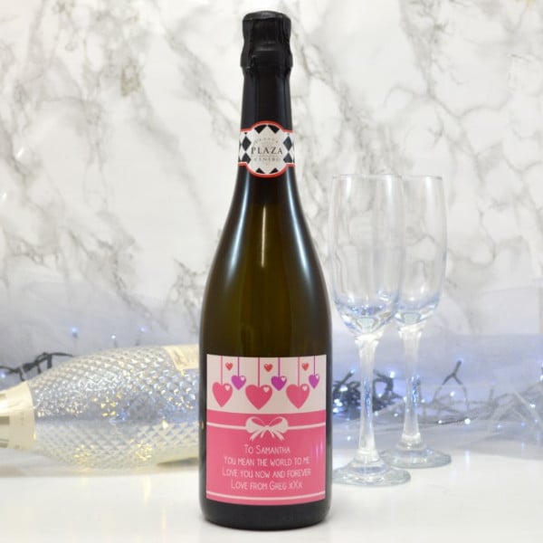 prosecco pink message label