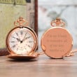 Engraved Pocket Watch Rose Gold in Box