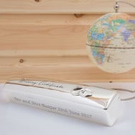 Personalised Wedding Certificate Holder Silver Plated Gift